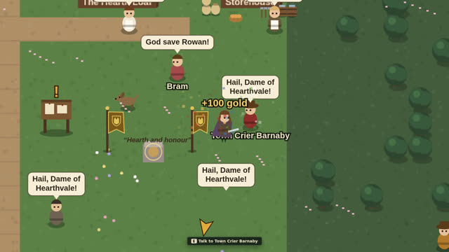 Villagers cheering a new ruler at a coronation
